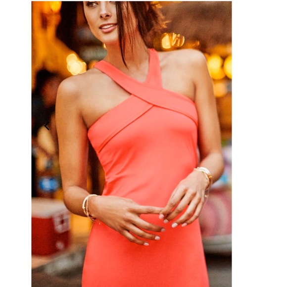 Fabletics Dresses & Skirts - FABTETIC Pink Chicago Cross Halter Dress Size S